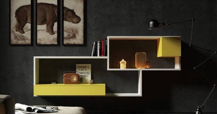 design moderno libreria del soggiorno