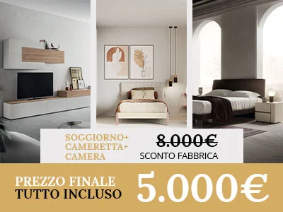 Set completo soggiorno, cameretta e camera in offerta a 5.000 euro